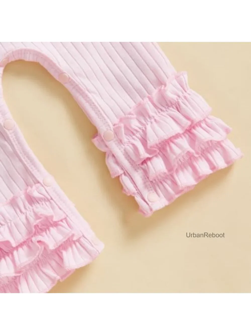 Newborn Baby Girl Romper Set with Headband Cotton Jumpsuit